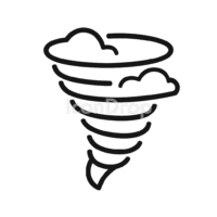 Weather App Tornado Icon Outline