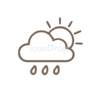 Weather Icon Aesthetic Brown Outline