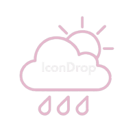 Weather Icon Aesthetic Pink Outline