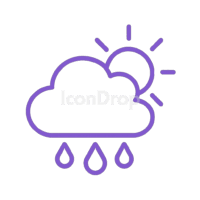Weather Icon Aesthetic Purple Outline