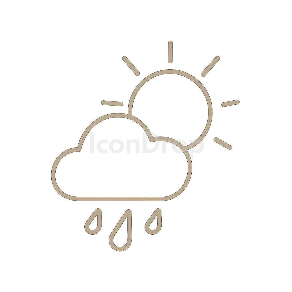 Weather Icon Beige Outline