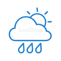 Weather Icon Blue Outline