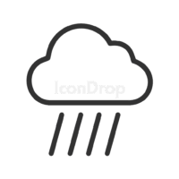 Weather Icon Cloud With Lines Under It Outline