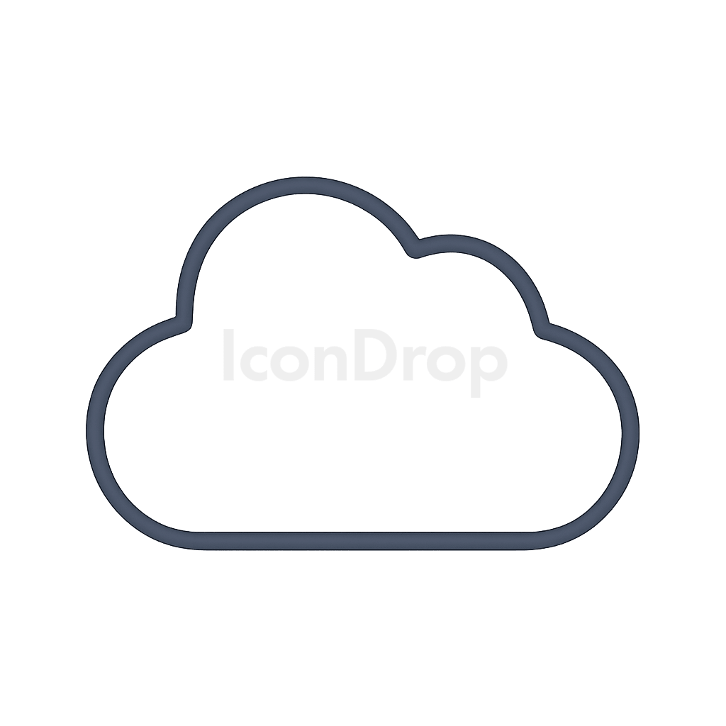 Weather Icon Cloudy Outline