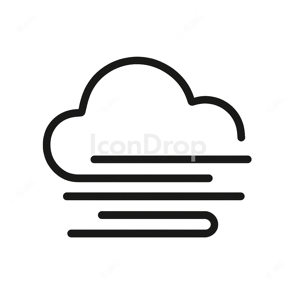 Weather Icon For Fog Outline