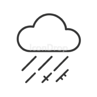 Weather Icon For Sleet Outline