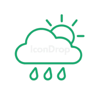 Weather Icon Green Outline