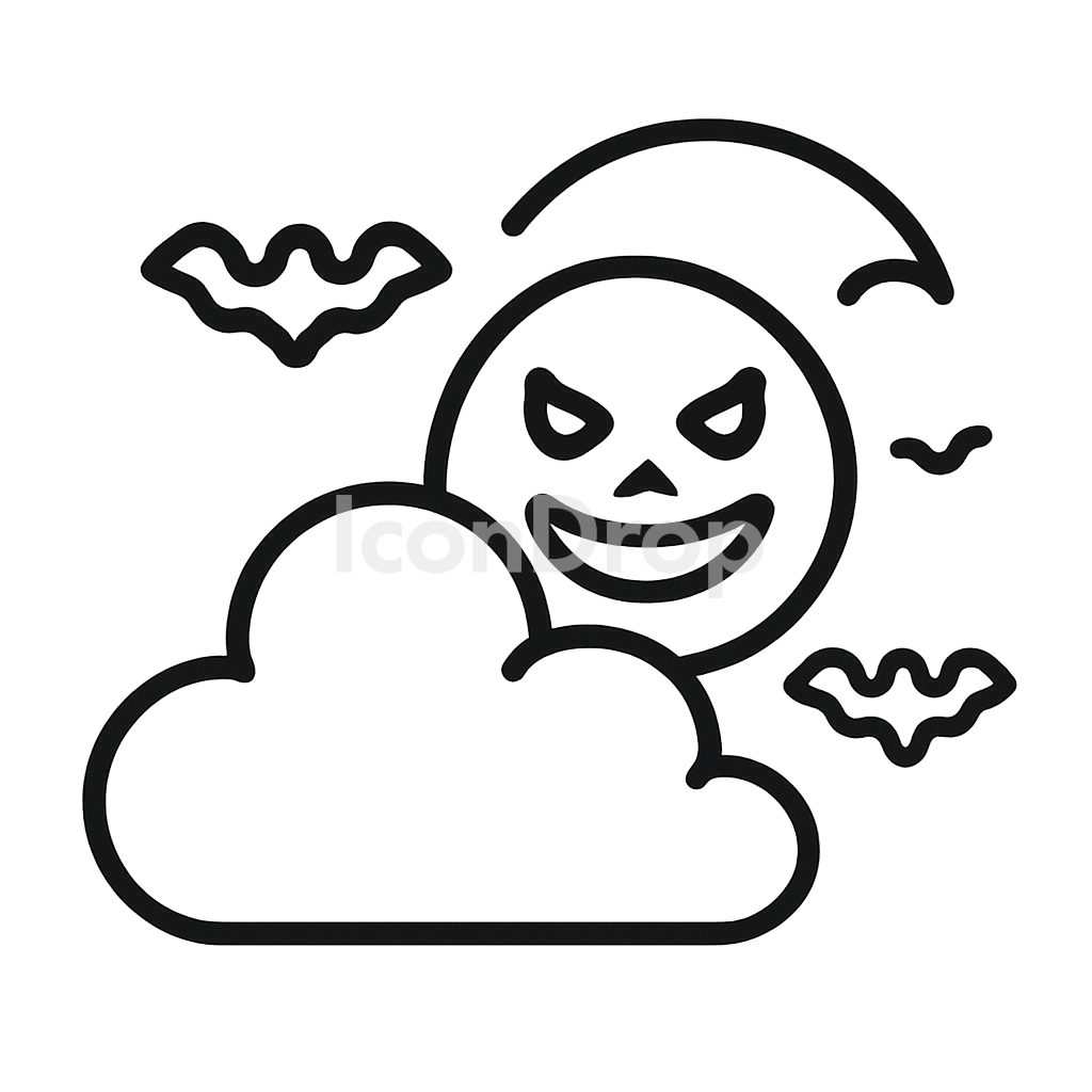 Weather Icon Halloween Outline