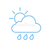 Weather Icon Light Blue Outline