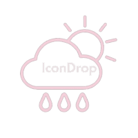 Weather Icon Light Pink Outline