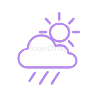 Weather Icon Light Purple Outline