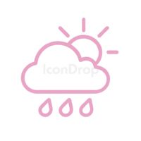 Weather Icon Pink Outline