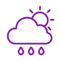 Weather Icon Purple Outline