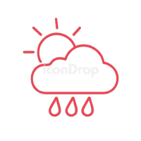 Weather Icon Red Outline