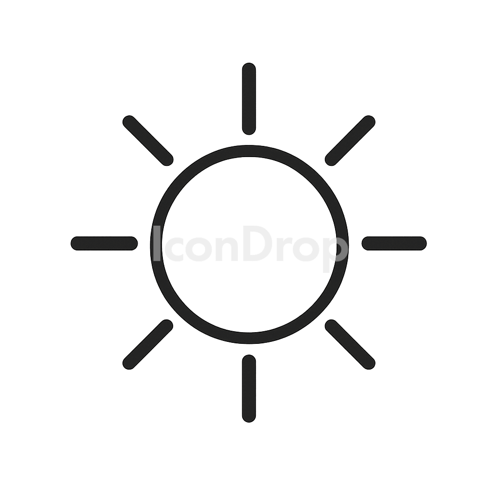 Weather Icon Sunny Outline