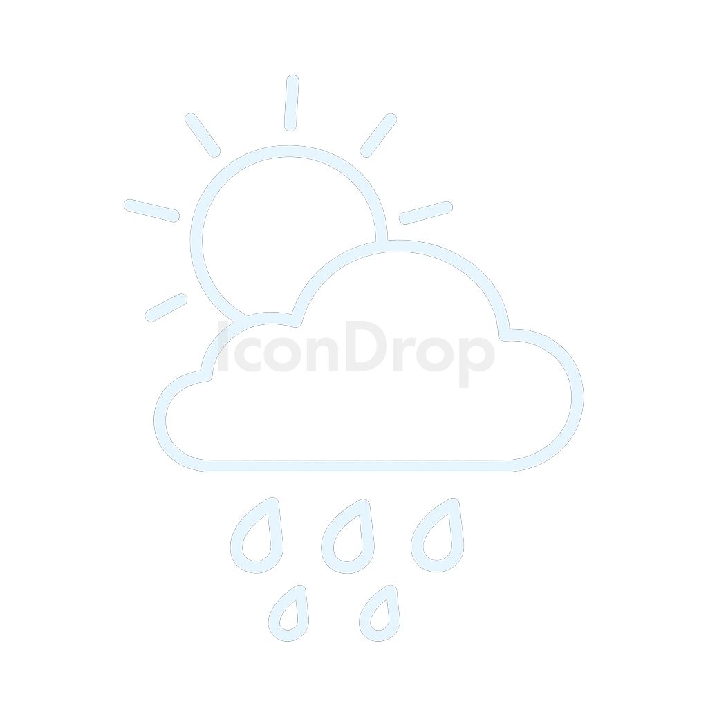 Weather Icon White Outline