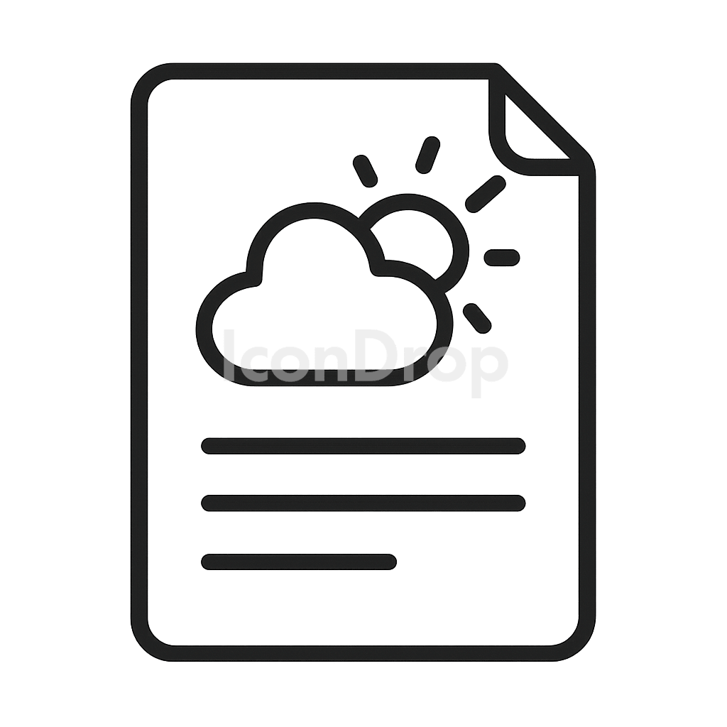 Weather Report Icon Outline
