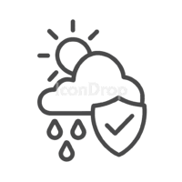 Weather Resistant Icon Outline