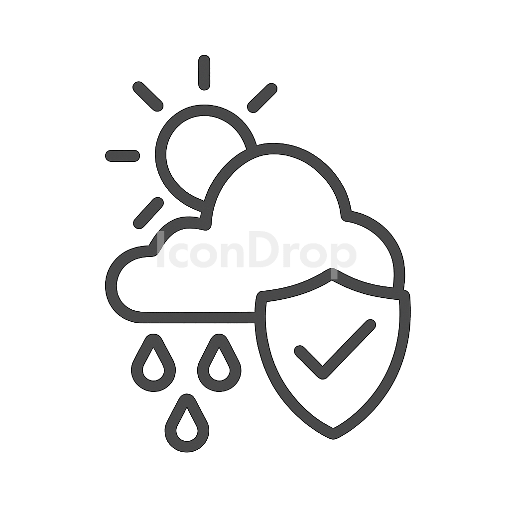 Weather Resistant Icon Outline