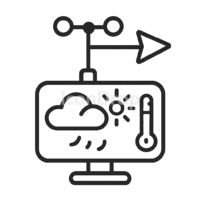 Weather Station Icon Outline