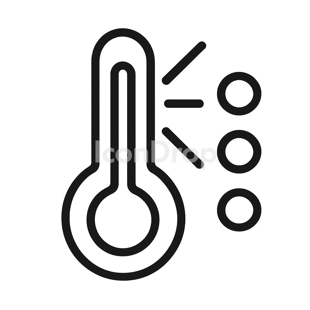 Weather Temperature Icon Outline