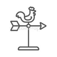 Weather Vane Icon Outline