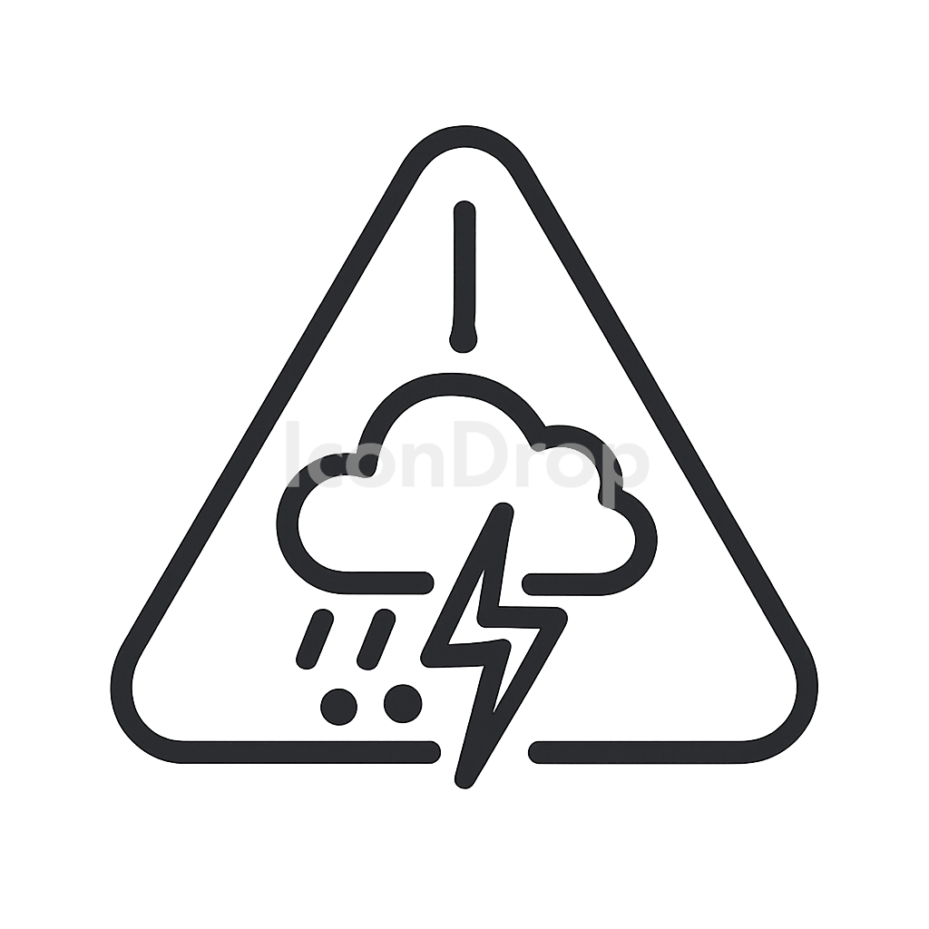 Weather Warning Icon Outline