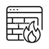 Web Application Firewall Icon Outline
