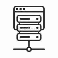 Web Application Server Icon Outline