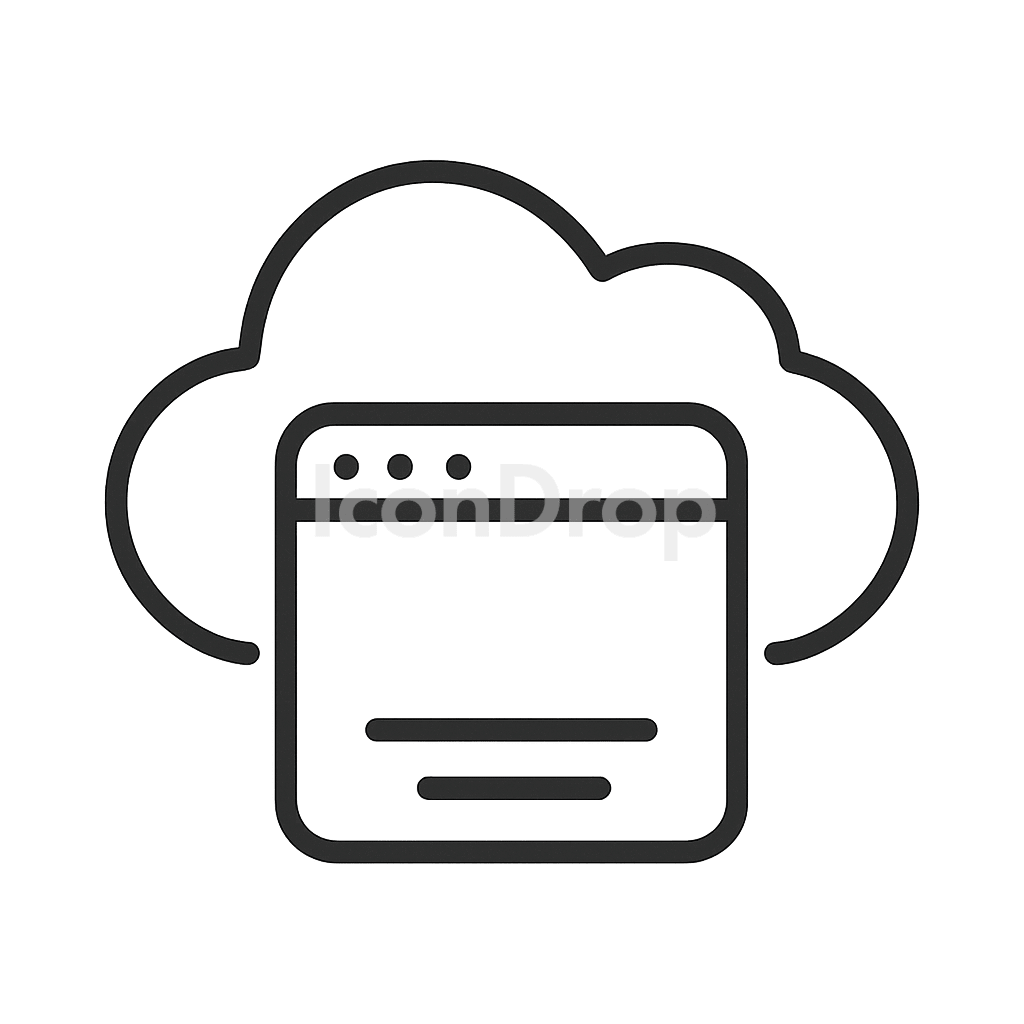 Web Cloud Icon Outline