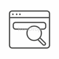 Website Search Icon Outline