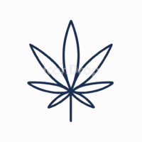 大麻の葉のアイコン(アウトライン)