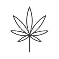 Weed Plant Icon Outline