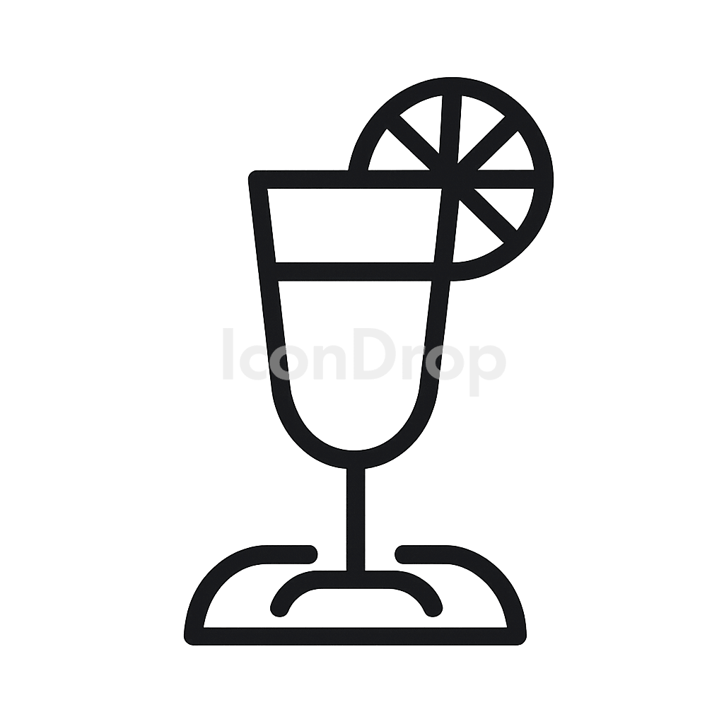 ウェルカムドリンクのアイコン アウトライン