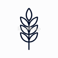 Wheat Leaf Icon Outline