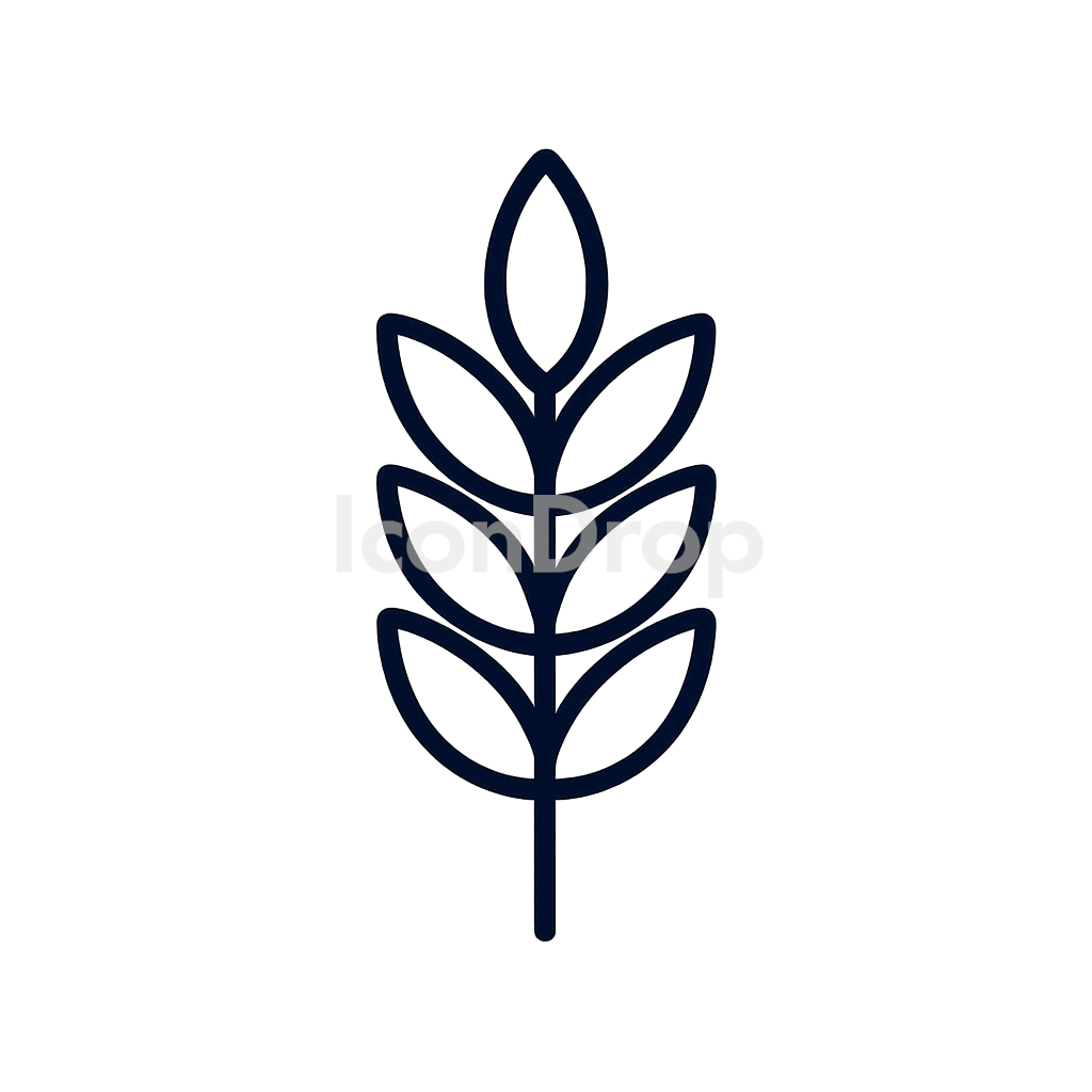 Wheat Leaf Icon Outline