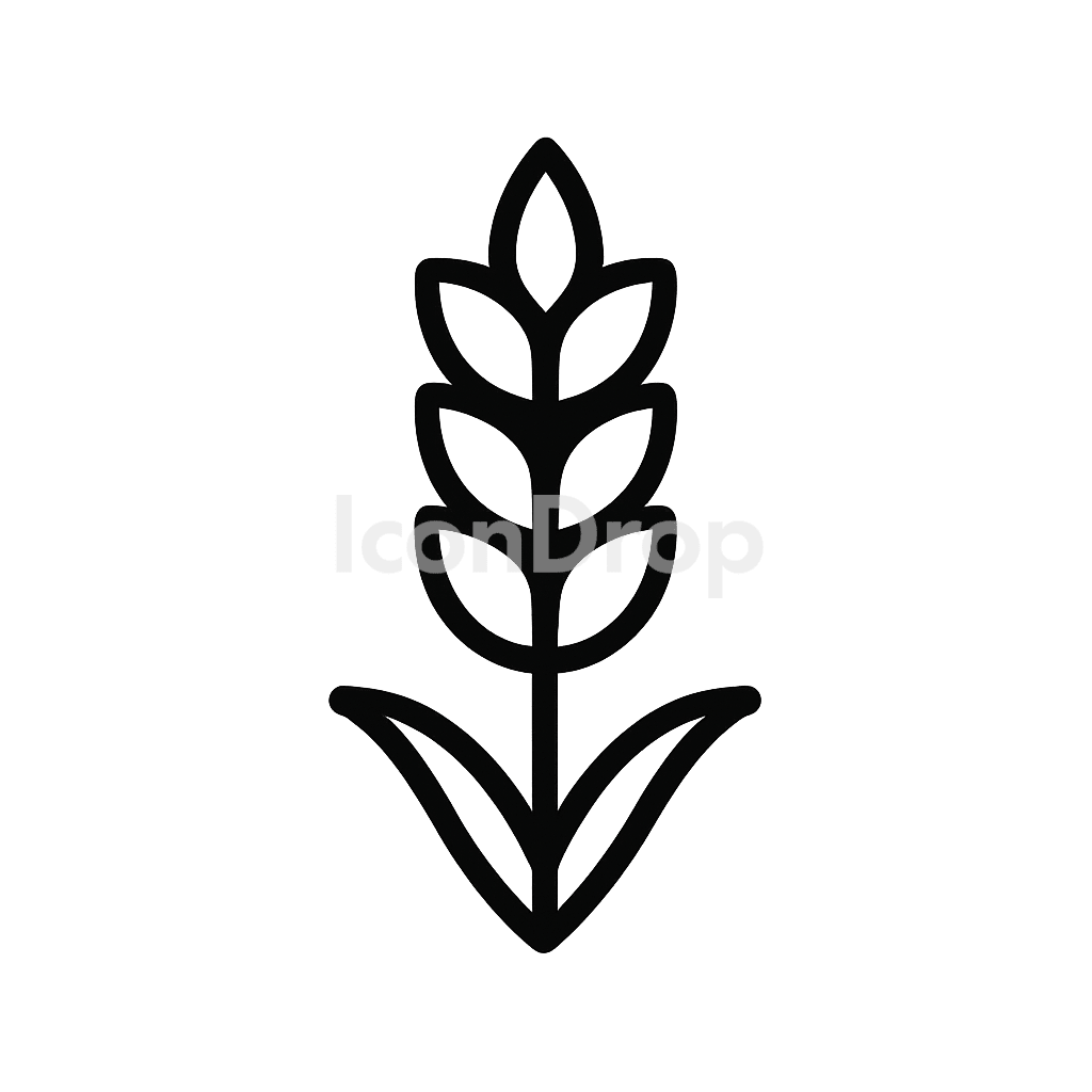 Wheat Plant Icon Outline