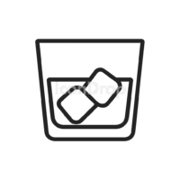 Whiskey Glass Icon Outline