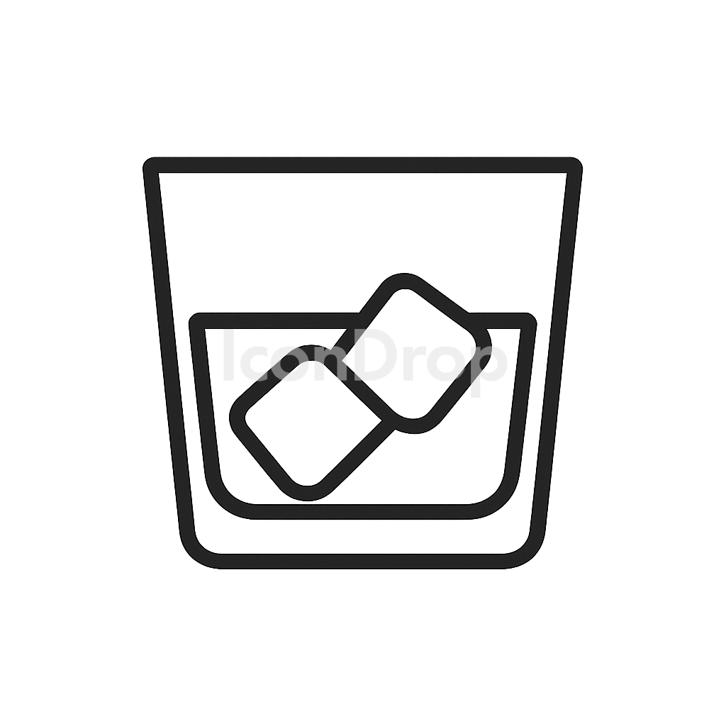 Whiskey Glass Icon Outline