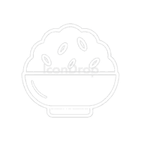 White Rice Icon Outline