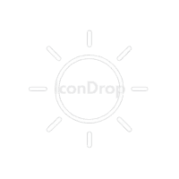 White Sun Icon Outline