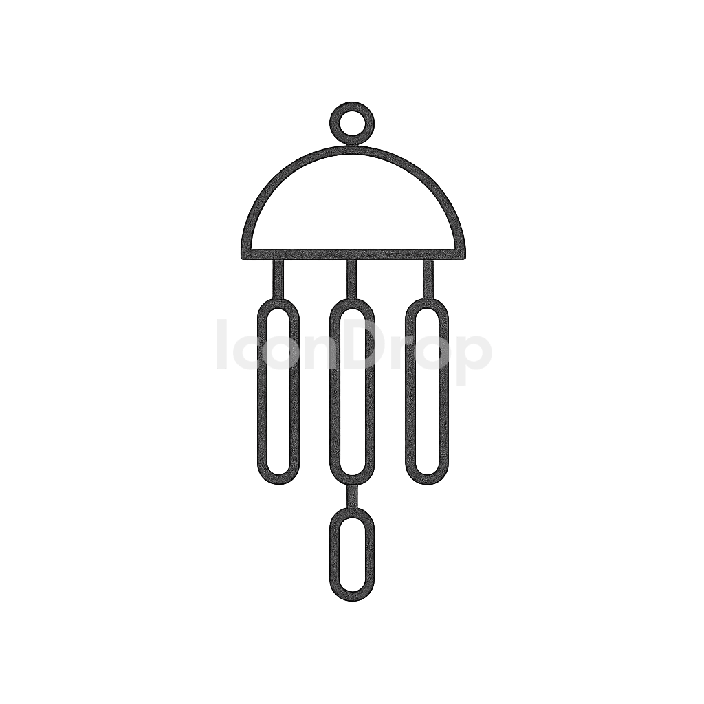 Wind Chime Icon Outline