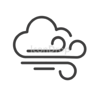 Wind Cloud Icon Outline