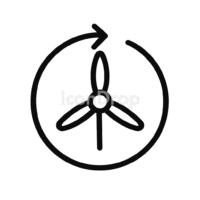 Wind Down Icon Outline