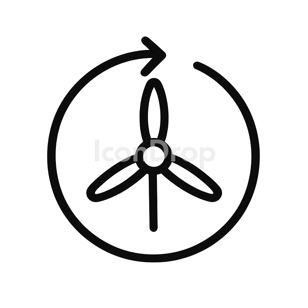Wind Down Icon Outline