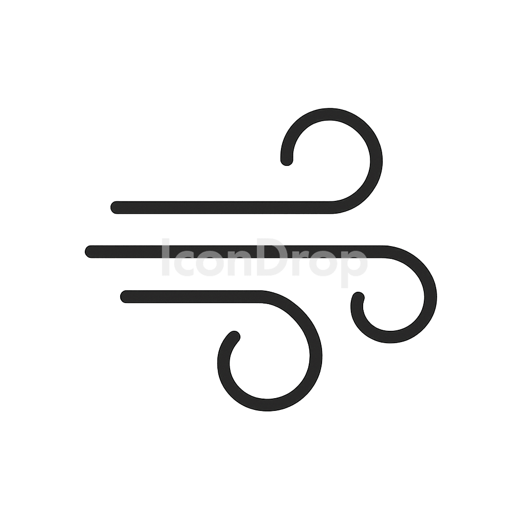 Wind Element Icon Outline