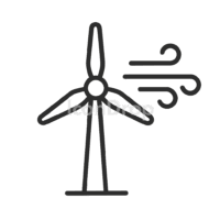 Wind Energy Icon Outline