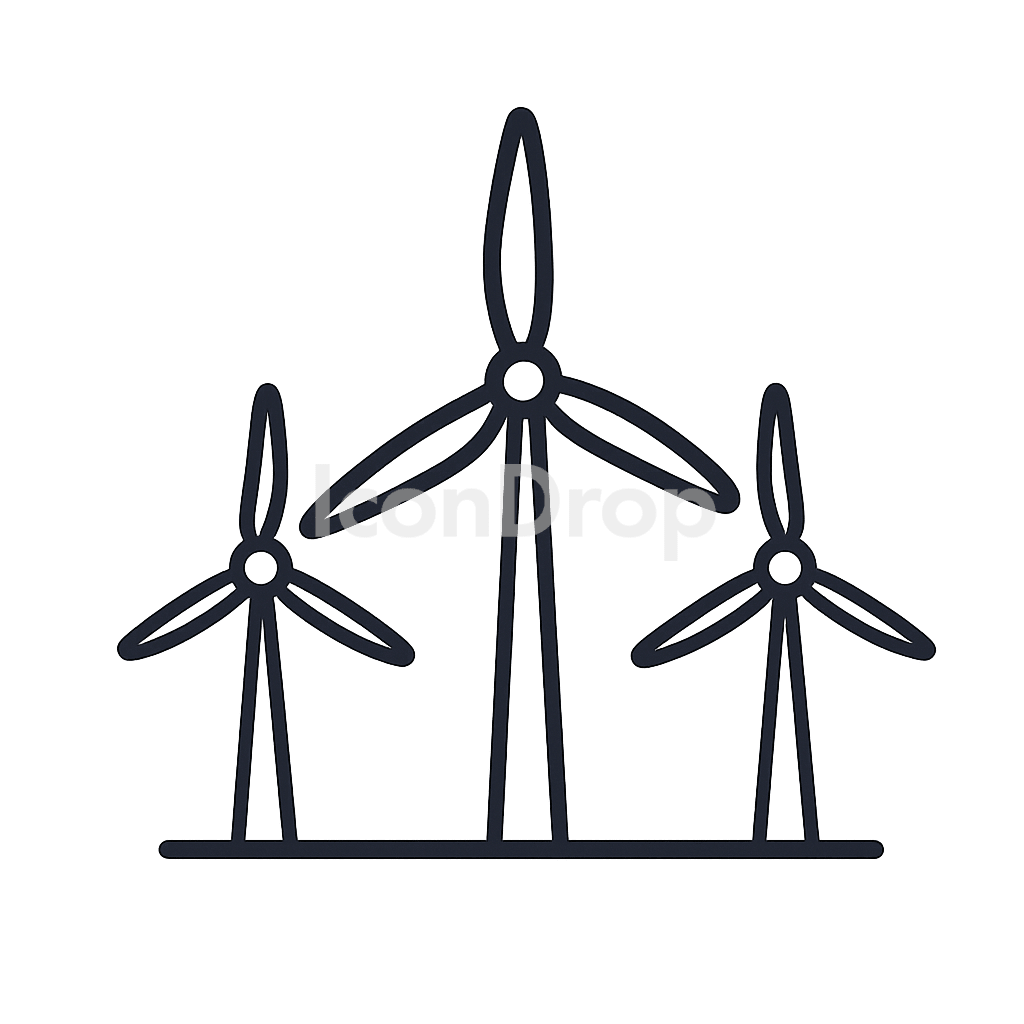 Wind Farm Icon Outline
