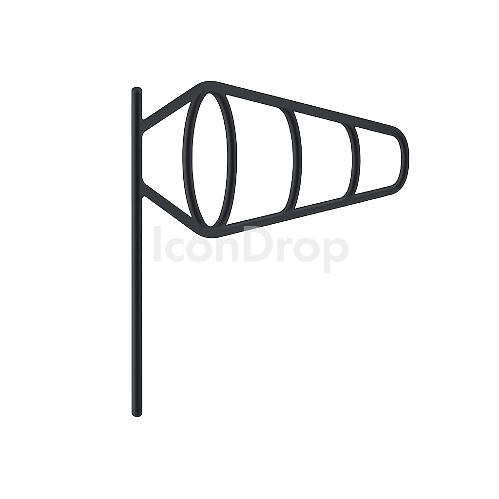 Wind Flag Icon Outline