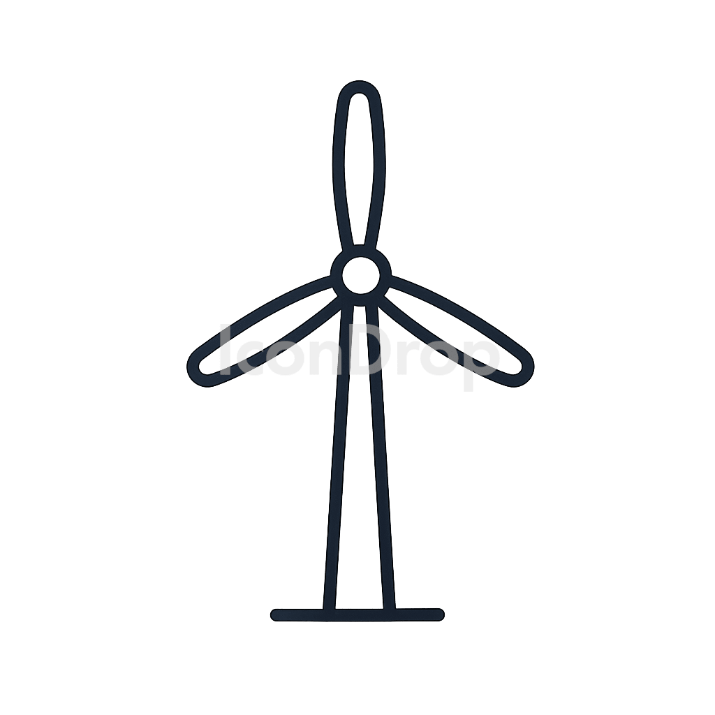 Wind Generator Icon Outline